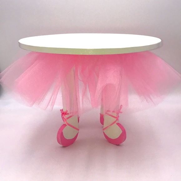 American Girl (SIZE not AG Brand) Furniture Handmade Ballerina Table & 2 Chairs - Picture 7 of 13